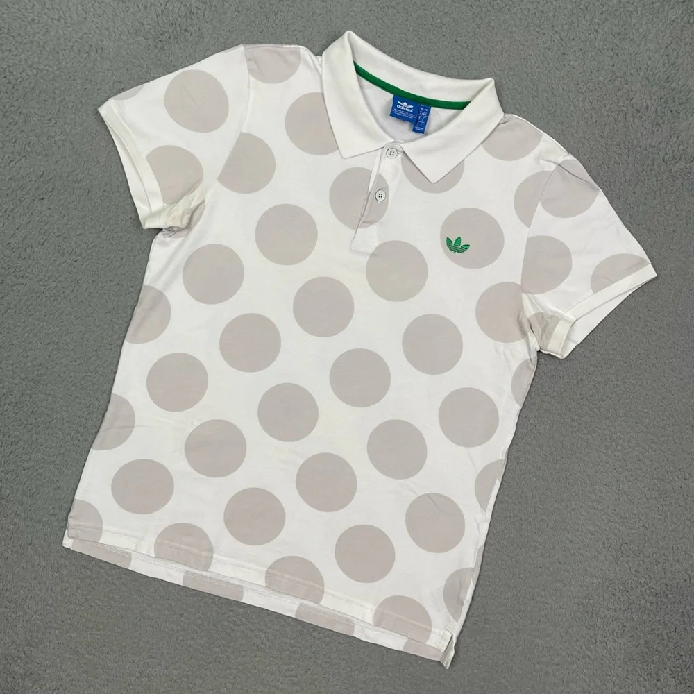 RARE‎ Adidas stan smith polka dot polo shirt